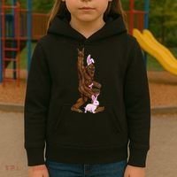 Bigfoot Easter Bunny Cute Kids Hoodie thumb 3