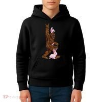Bigfoot Easter Bunny Cute Kids Hoodie thumb 4