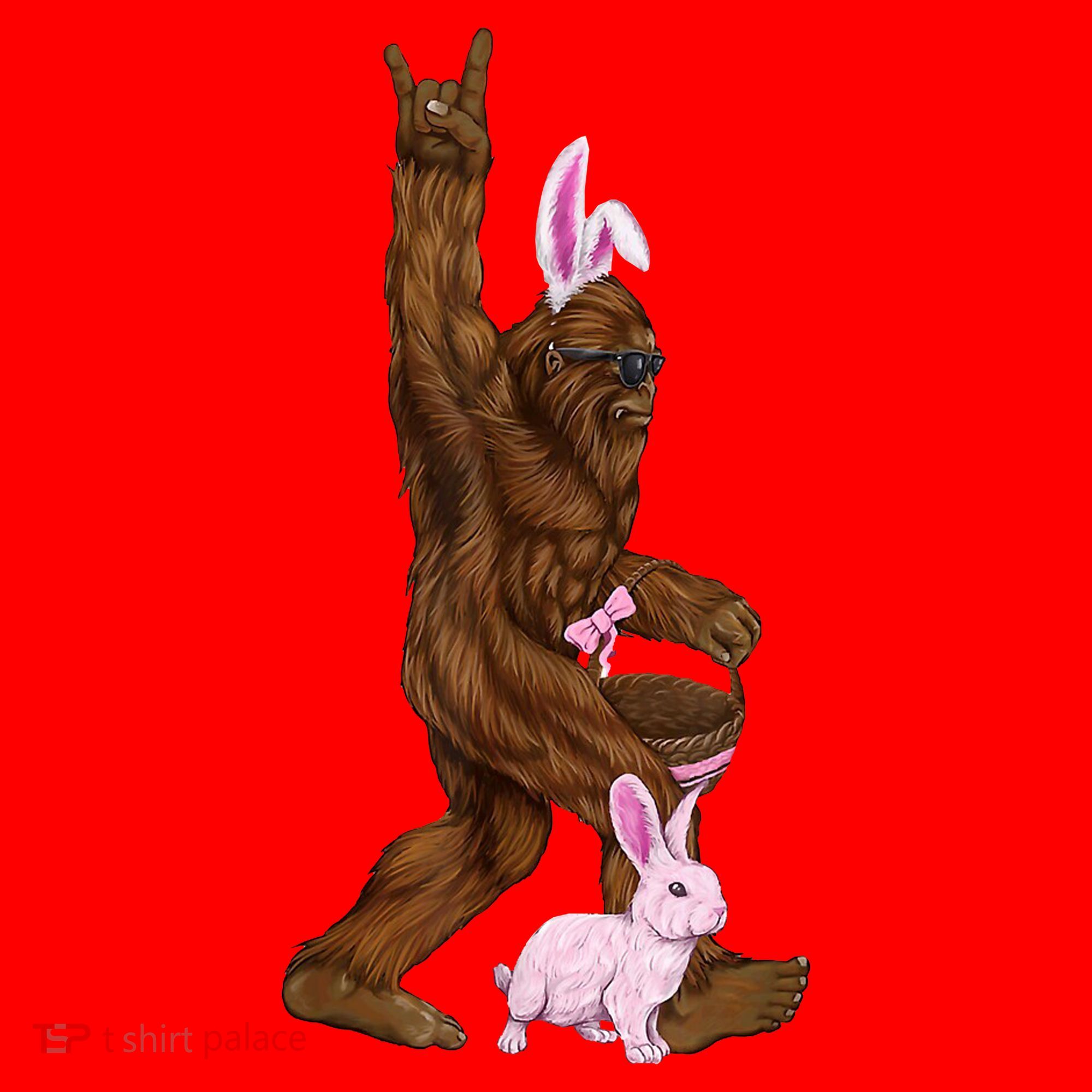 Bigfoot Easter Bunny Cute Santa Hat