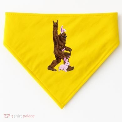 Bigfoot Easter Bunny Cute USA-Made Doggie Bandana