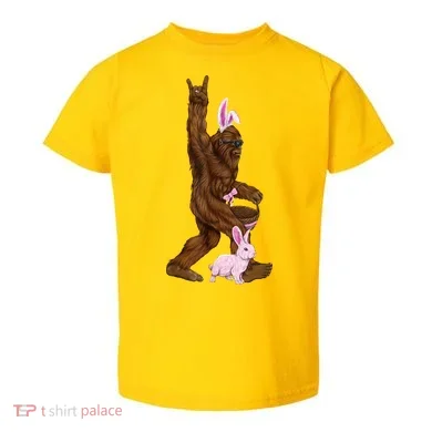 Bigfoot Easter Bunny Cute Toddler T-Shirt