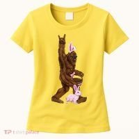 Bigfoot Easter Bunny Cute Women's T-Shirt thumb 0