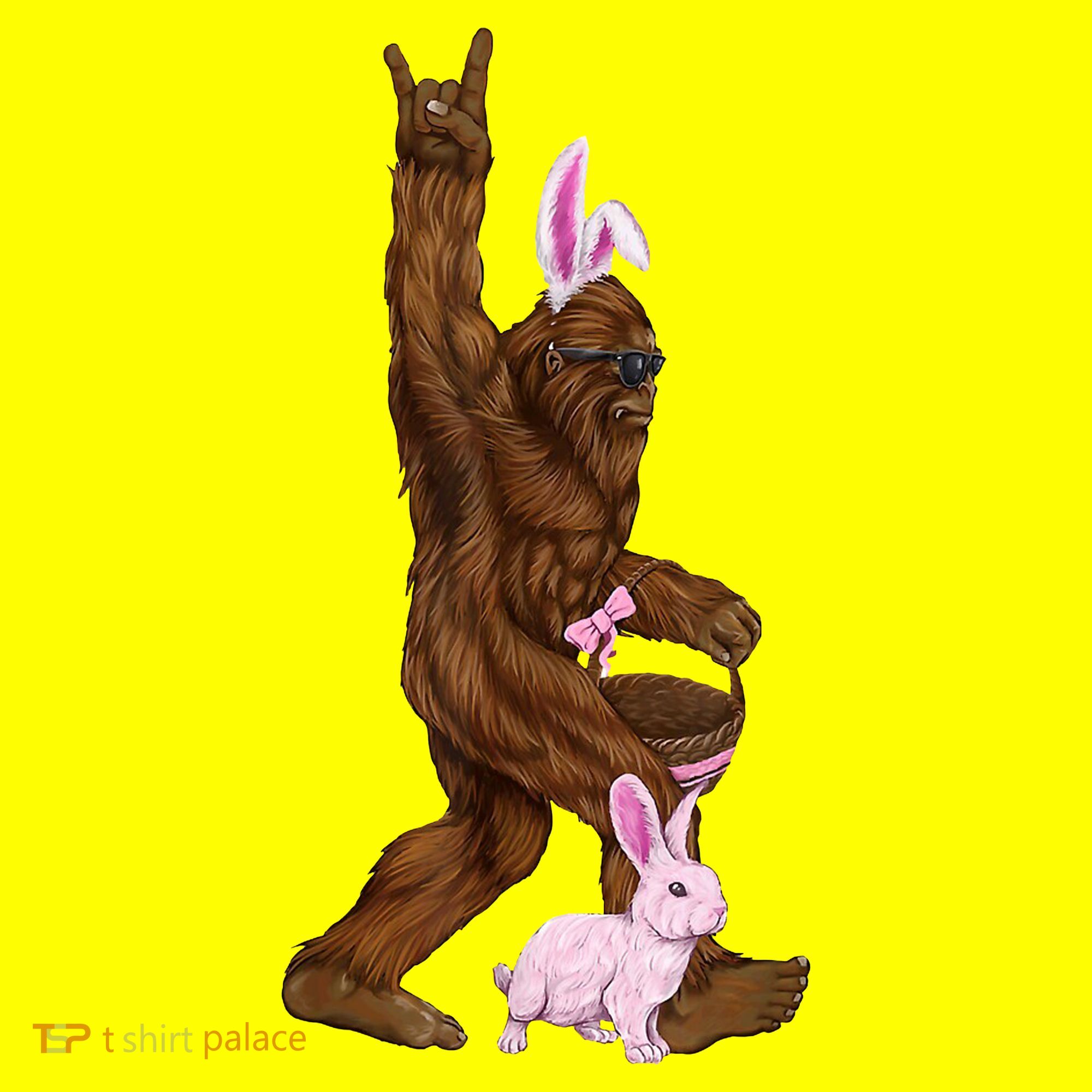 Bigfoot Easter Bunny Cute Women's T-Shirt