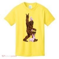 Bigfoot Easter Bunny Cute Kids T-Shirt thumb 0