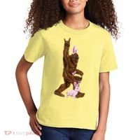 Bigfoot Easter Bunny Cute Kids T-Shirt thumb 2