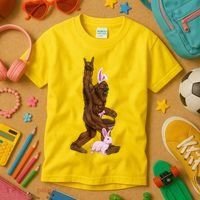 Bigfoot Easter Bunny Cute Kids T-Shirt thumb 3