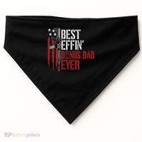 Best Effin’ Bonus Dad Ever Daddy Gun Rights American Flag USA-Made Doggie Bandana thumb 0
