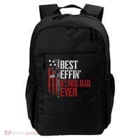 Best Effin’ Bonus Dad Ever Daddy Gun Rights American Flag Backpack thumb 0