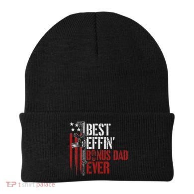 Best Effin’ Bonus Dad Ever Daddy Gun Rights American Flag Beanie