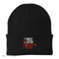 Best Effin’ Bonus Dad Ever Daddy Gun Rights American Flag Beanie thumb 0