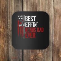 Best Effin’ Bonus Dad Ever Daddy Gun Rights American Flag Coaster thumb 0