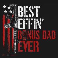 Best Effin’ Bonus Dad Ever Daddy Gun Rights American Flag Mousepad thumb 1