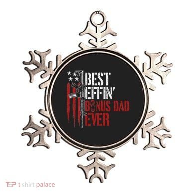 Best Effin’ Bonus Dad Ever Daddy Gun Rights American Flag Ornament