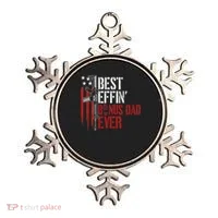 Best Effin’ Bonus Dad Ever Daddy Gun Rights American Flag Ornament thumb 0