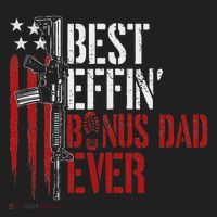 Best Effin’ Bonus Dad Ever Daddy Gun Rights American Flag Hat thumb 2