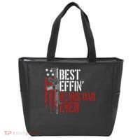 Best Effin’ Bonus Dad Ever Daddy Gun Rights American Flag Tote Bag thumb 0