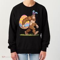 Bigfoot Easter Bunny Ears Egg Sasquatch Lover Gift Women's Sweatshirt thumb 0