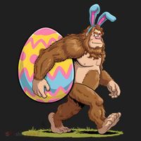Bigfoot Easter Bunny Ears Egg Sasquatch Lover Gift Women's Sweatshirt thumb 2