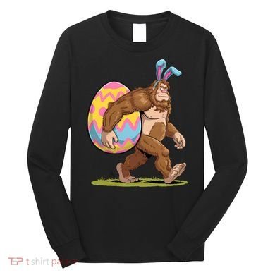 Bigfoot Easter Bunny Ears Egg Sasquatch Lover Gift Long Sleeve Shirt