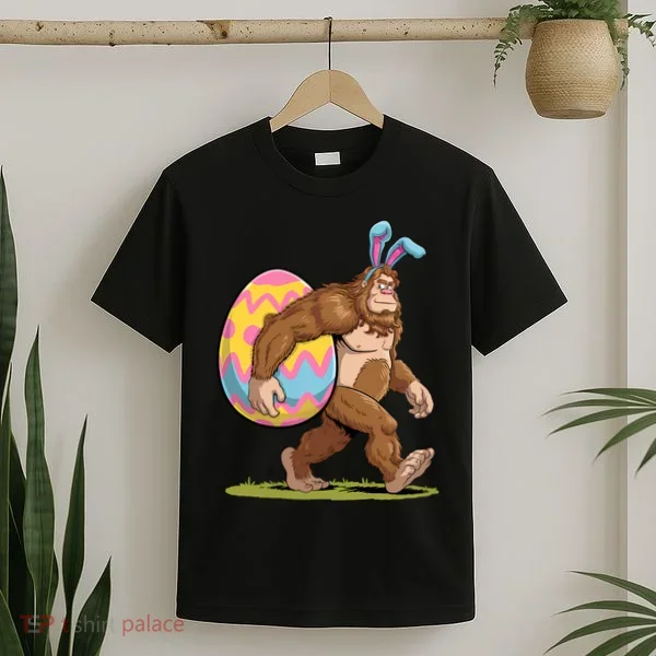 Bigfoot Easter Bunny Ears Egg Sasquatch Lover Gift T-Shirt