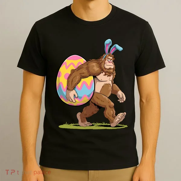 Bigfoot Easter Bunny Ears Egg Sasquatch Lover Gift T-Shirt