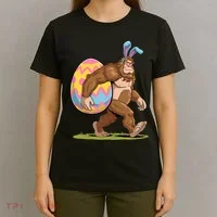 Bigfoot Easter Bunny Ears Egg Sasquatch Lover Gift T-Shirt thumb 4