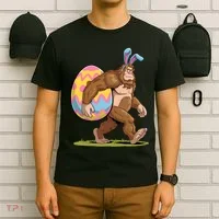 Bigfoot Easter Bunny Ears Egg Sasquatch Lover Gift T-Shirt thumb 6