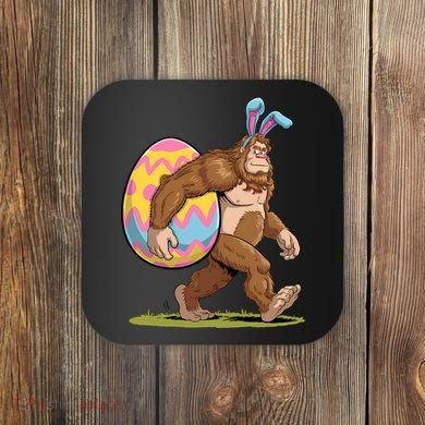 Bigfoot Easter Bunny Ears Egg Sasquatch Lover Gift Coaster