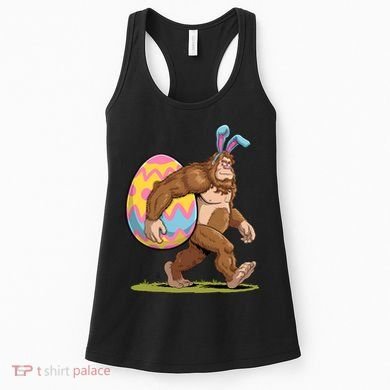 Bigfoot Easter Bunny Ears Egg Sasquatch Lover Gift Women's Tank Top