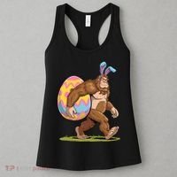 Bigfoot Easter Bunny Ears Egg Sasquatch Lover Gift Women's Tank Top thumb 3