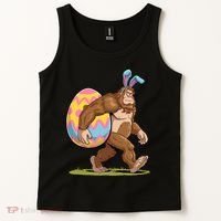 Bigfoot Easter Bunny Ears Egg Sasquatch Lover Gift Tank Top thumb 2