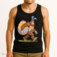 Bigfoot Easter Bunny Ears Egg Sasquatch Lover Gift Tank Top thumb 3