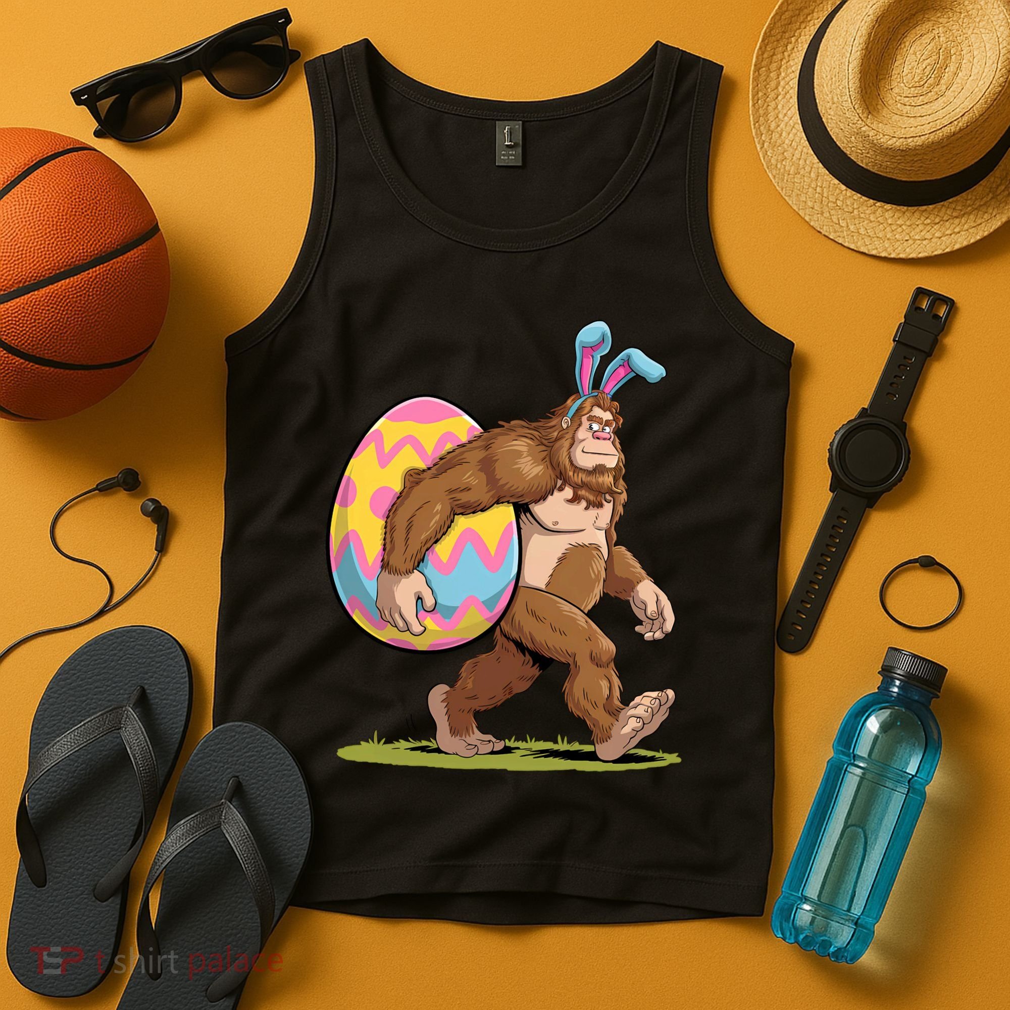 Bigfoot Easter Bunny Ears Egg Sasquatch Lover Gift Tank Top