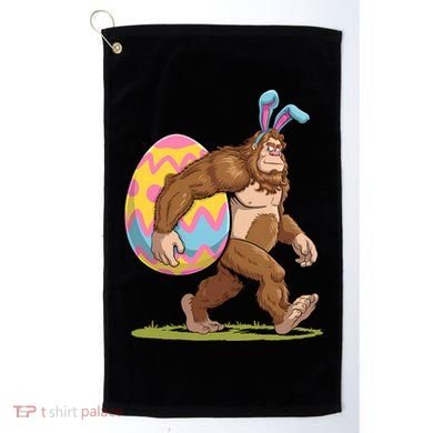Bigfoot Easter Bunny Ears Egg Sasquatch Lover Gift Golf Towel