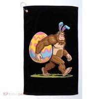 Bigfoot Easter Bunny Ears Egg Sasquatch Lover Gift Golf Towel thumb 0