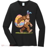 Bigfoot Easter Bunny Ears Egg Sasquatch Lover Gift Women's Long Sleeve Shirt thumb 0