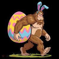 Bigfoot Easter Bunny Ears Egg Sasquatch Lover Gift Women's Long Sleeve Shirt thumb 2