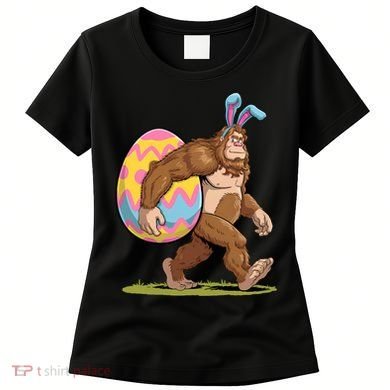 Bigfoot Easter Bunny Ears Egg Sasquatch Lover Gift Women's T-Shirt
