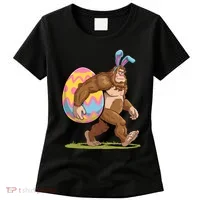 Bigfoot Easter Bunny Ears Egg Sasquatch Lover Gift Women's T-Shirt thumb 0