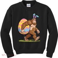 Bigfoot Easter Bunny Ears Egg Sasquatch Lover Gift Kids Sweatshirt thumb 0
