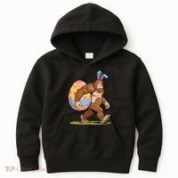 Bigfoot Easter Bunny Ears Egg Sasquatch Lover Gift Kids Hoodie thumb 0