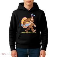 Bigfoot Easter Bunny Ears Egg Sasquatch Lover Gift Kids Hoodie thumb 4