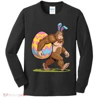 Bigfoot Easter Bunny Ears Egg Sasquatch Lover Gift Kids Long Sleeve Shirt thumb 0