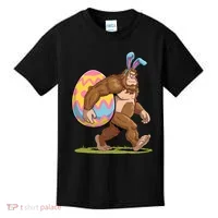 Bigfoot Easter Bunny Ears Egg Sasquatch Lover Gift Kids T-Shirt thumb 0