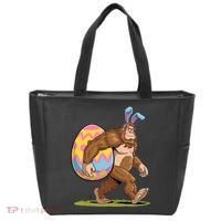 Bigfoot Easter Bunny Ears Egg Sasquatch Lover Gift Tote Bag thumb 0