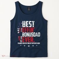 Best Effin Bonus Dad Ever Thanks For Putting Up With My Mom Tank Top thumb 2