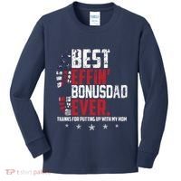 Best Effin Bonus Dad Ever Thanks For Putting Up With My Mom Kids Long Sleeve Shirt thumb 0