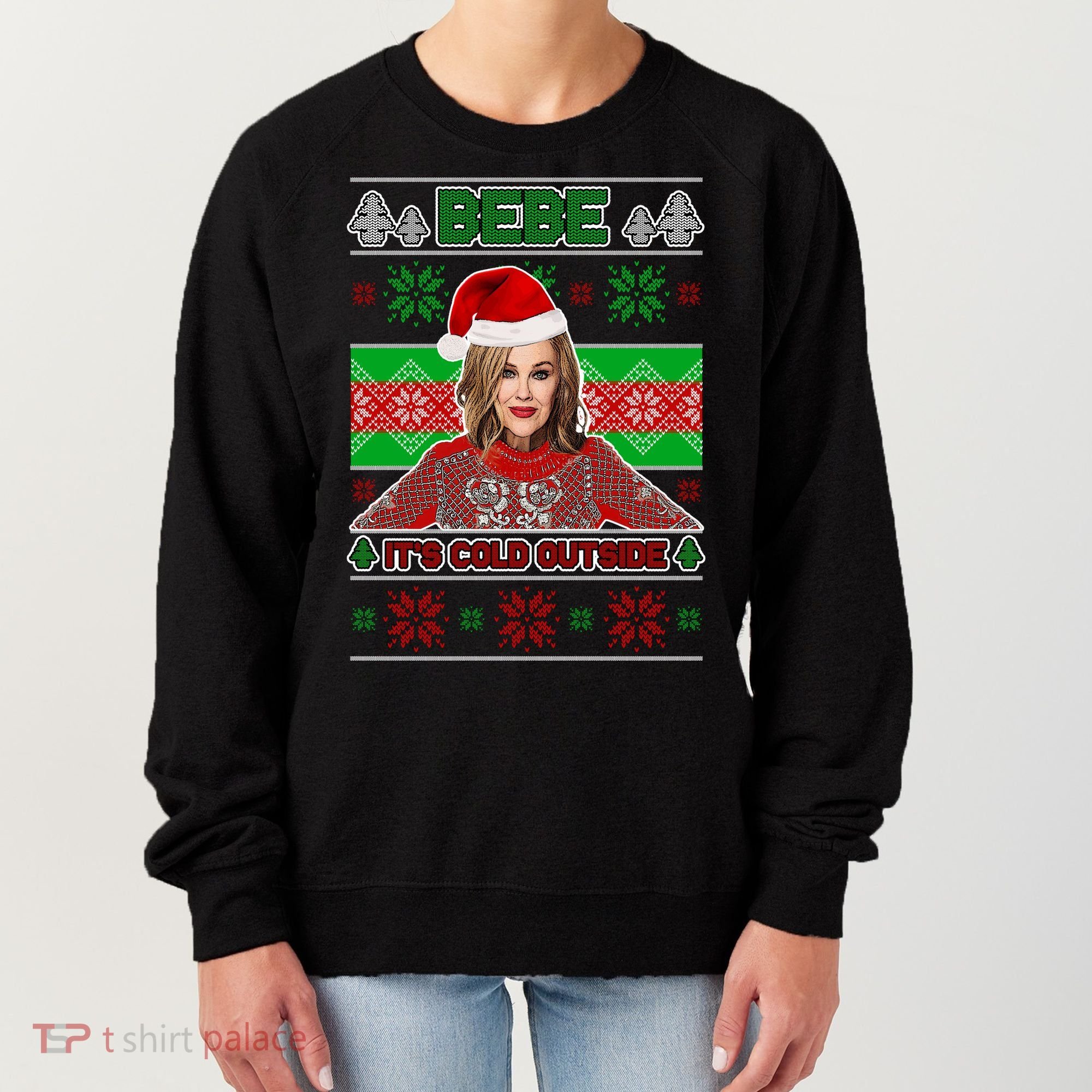Bebe It's Cold Outside Ugly Christmas Sweater Women's Sweatshirt