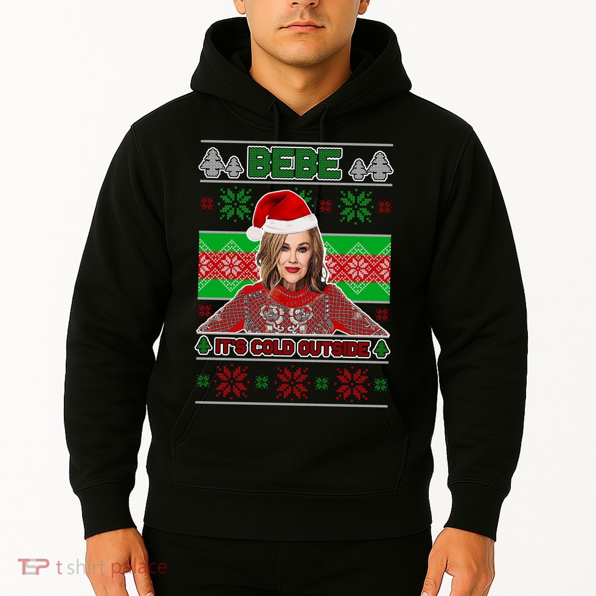 Bebe It's Cold Outside Ugly Christmas Sweater Hoodie