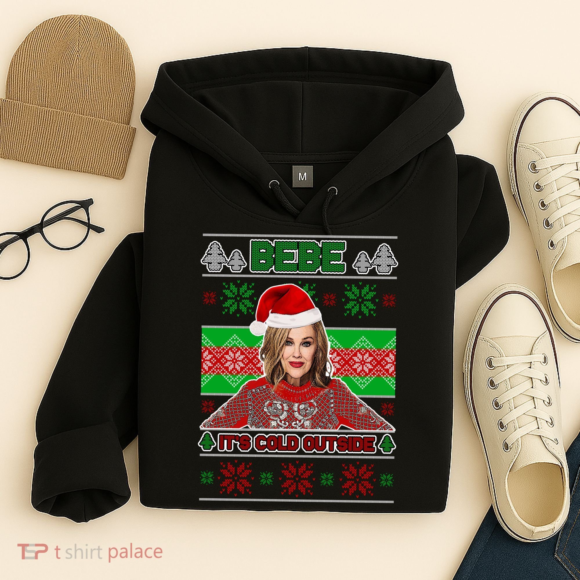 Bebe It's Cold Outside Ugly Christmas Sweater Hoodie